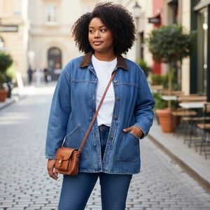 Vintage 90's Y2K Faded Glory Women's Flannel Quilt Lined Barn/Chore Jacket XL